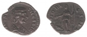 Manlia Scantilla (Wife of Didius Julianus) - AR Denarius (Rome AD 193, 2.97 g) - MANL SCANTILLA AVG Draped bust right / IVNO REGINA Juno standing left...