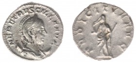 Herennia Etruscilla - AR Antoninianus (Rome AD 250, 3.98 g) - Diademed and draped bust to right on crescent / PVDICITIA AVG Pudicitia standing to left...