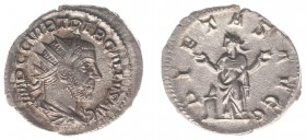 Trebonianus Gallus (251-253) - AR Antoninianus (Mediolanum, 3.03 g) - IMP C C VIB TREB GALLVS AVG Radiate, draped and cuirassed bust right / PIETAS AV...