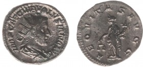 Volusianus (251-253) - AR Antoninianus (Rome, 3.48 g) - IMP CAE C VIB VOLVSIANO AVG Radiate, draped and cuirassed bust right / AEQVITAS AVGG Aequitas ...