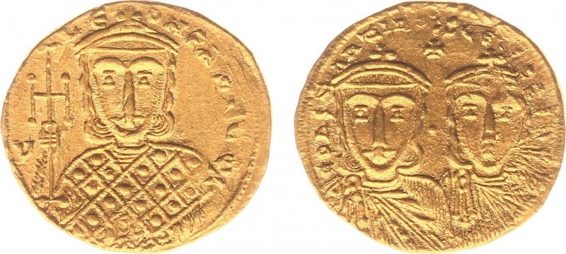 Constantine V Copronymus (741-775) - With Leo IV and Leo III - AV Solidus (Const...