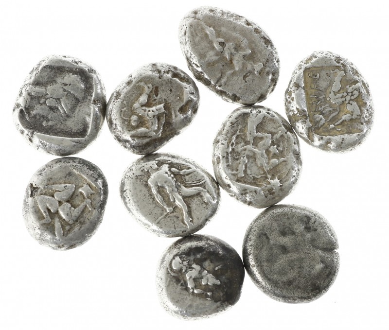 Greek / Hellenistic coinage - A lot with AR Staters of Pamphylia: 8 x Aspendos (...