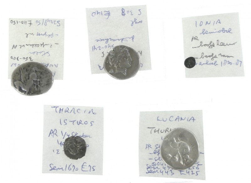 Greek / Hellenistic coinage - A small lot with Greek silver coins: a Stater of L...