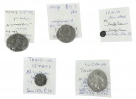 Greek / Hellenistic coinage - A small lot with Greek silver coins: a Stater of Lucania, Thurioi (Athena / bull), a Stater of Akarnania, Anaktorion (Pe...