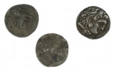Greek / Hellenistic coinage - A small lot with 3 x Ar Drachm Macedonia, time of Philippos - Alexander III, avg. minor grades
