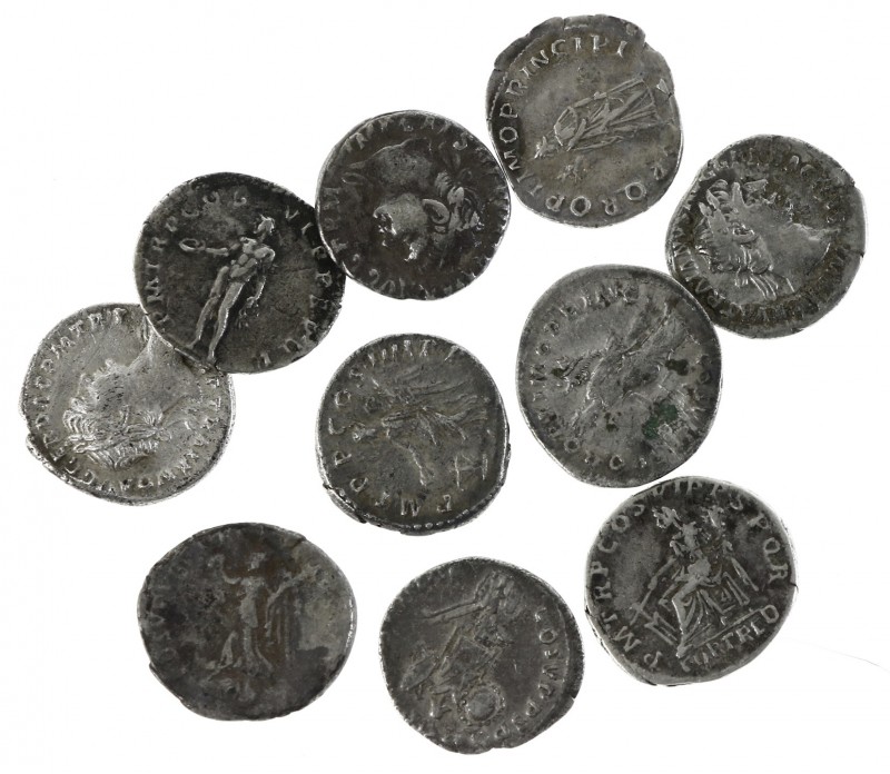 Roman coinage - A small collection of Denarii of Traianus, several reverses and ...