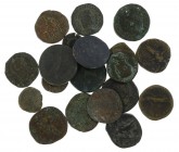 Roman coinage - Roman lot with bronzes: 15 Sestertii including Faustina Minor, Traianus Decius, Marcus Aurelius, Philippus I Arabs, Lucilla, Ant. Pius...
