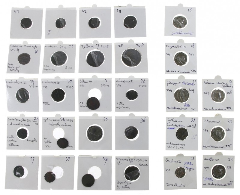 Roman coinage - A lot with mainly Roman ancient coins: 8 Antoniniani (Gordianus ...