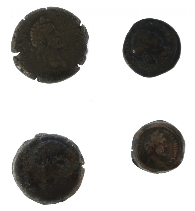 Roman coinage - A small lot with Greek Roman bronzes: an AE35 (Hemidrachm) and a...