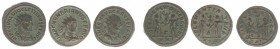 Roman coinage - A small lot with Roman Antoniniani: Carus (BI Antoninianus (Antioch, 3.67 g) - radiate, draped and cuirassed bust right / VIRTVS AVGGG...