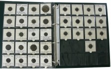 Roman coinage - A lot with Roman bronze coins: a Sestertius of Hadrianus, c. 9 Antoniniani (Gallienus, Tetricus, Probus etc.), c. 22 small Folles etc....