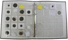 Byzantine coinage - A small lot with ancient coins: 12 Byzantine bronzes (Folles and some other denominations), added an AE of Elymais and an Sassania...