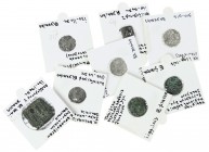 Eastern coinage - A lot with old coins of Afghanistan (Bactria, 5 silver Drachms and 1 AE square Hemidrachm - Stato, Apollodotus, 2 x Kings of Kabul a...