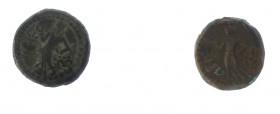 Eastern coinage - India, Local post-Kushan coinages of Northern India (c. 100 - 460AD), Post-Kushan Yaudhey, AE tetradrachm (2) (11.33 & 11.58 g.). Ob...