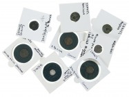Eastern coinage - A lot with several mainly ancient coins: 4 x AE Hebrew Prutahs, an AR 1/8 Shekel Phoenicia, an AR Ducat Walachei (Mircea Cel Batrin ...