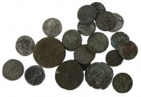 Miscellaneous - A mixed lot with several ancient coins: 2 Ptolemaic bronzes (appr. 43 and 44 g.), 2 Ptolemaic Tetradrachms, 9 several Alexandrian (Rom...