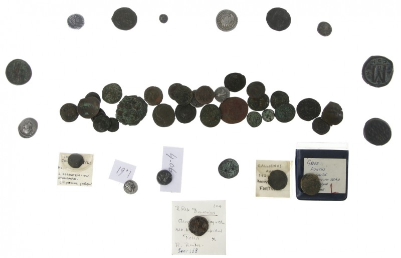 Miscellaneous - A mixed lot with ancient coins: 2 Roman Denarii (Julia Domna and...