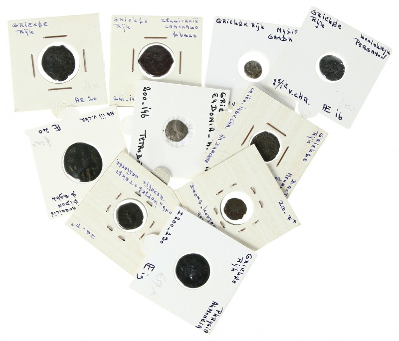 Miscellaneous - A lot with 10 ancient coins, mainly Greece but also some others,...
