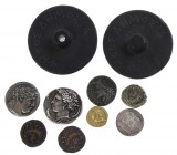 Miscellaneous - Nine fake coins including Dekadrachm Syracuse in edge C.J. BEGEER DUPLICAAT and two replicas public ballot 'medal' Athens
