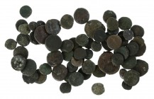 Miscellaneous - A lot with c. 66 ancient bronze small coins, Greek, Roman and miscellaneous, several era's, rulers and regions, in lower grades but go...