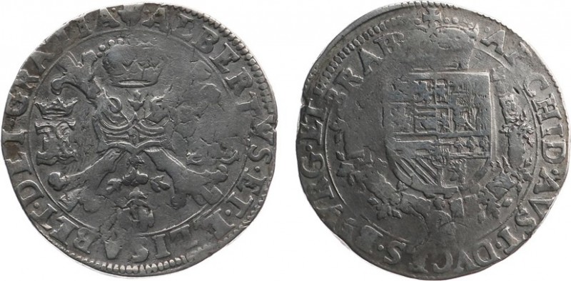 Hertogdom Brabant / Antwerpen - Albert & Isabella (1598-1621) - 1/2 Patagon z.j....