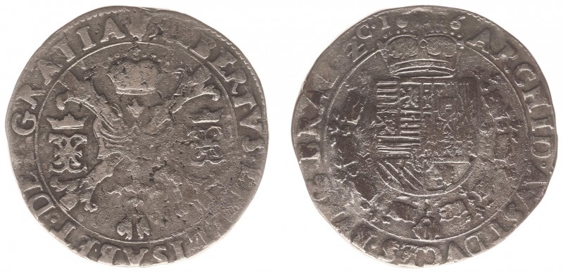 Hertogdom Brabant / Antwerpen - Albert & Isabella (1598-1621) - 1/2 Patagon 1616...