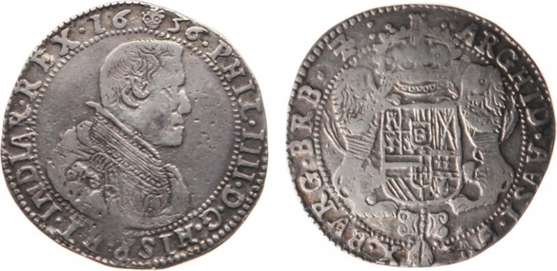 Hertogdom Brabant / Brussel - Philips IIII (1621-1665) - Dukaton 1656 als schitt...