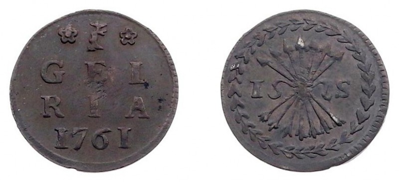 Gelderland Provincie (1581-1795) - Bezemstuiver 1761 mmt. afgeknotte boom (V. 17...