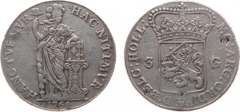 Holland Provincie (1581-1795) - 3 Gulden 1764 (Delm. 1146 / CNM 2.28.101 / HPM H...