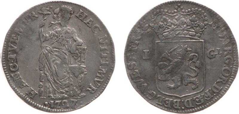 West-Friesland (het Gewest 1581-1795) - 1 Gulden 1727 OVERSLAG 1723 of 1726 (Del...