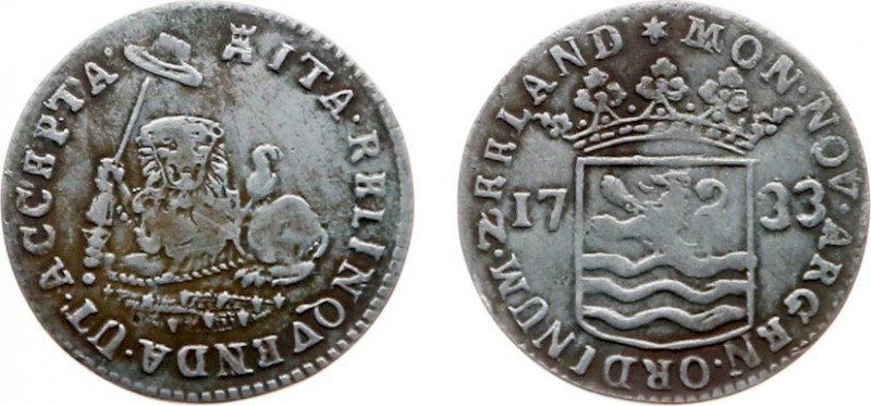 Zeeland Provincie (1580-1795) - Hoedjesschelling 1733 (V. 93.3 / HPM Ze 74 / CNM...