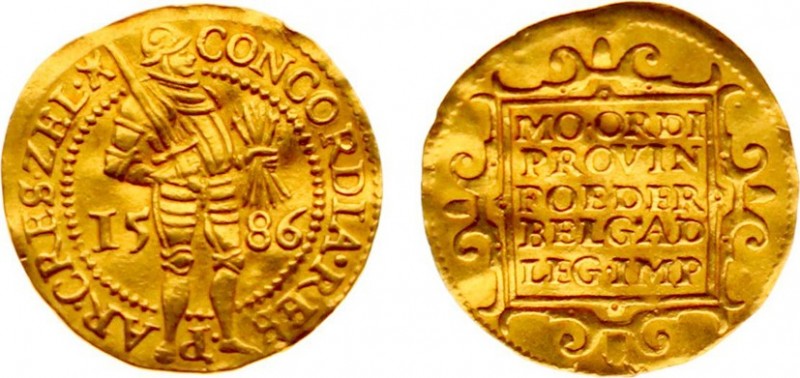 Zeeland Provincie (1580-1795) - Gouden Dukaat 1586 (CNM 2.49.25 / Delm. 883) - 3...