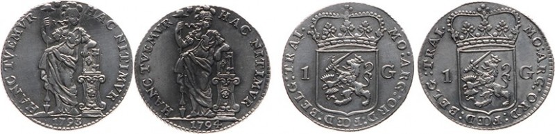 Utrecht Provincie (1581-1795) - 1 Gulden 1793 + 1794 (Delm. 1182 / CNM 2.43.121 ...