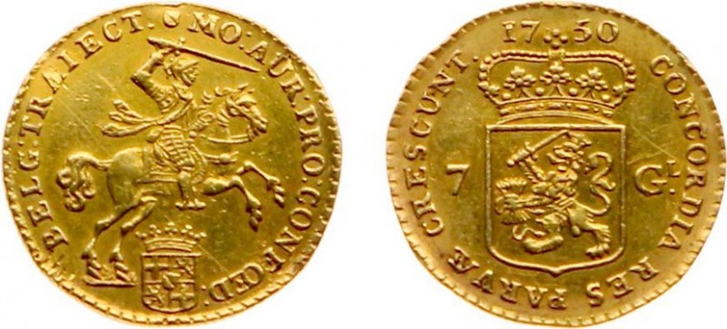 Utrecht Provincie (1581-1795) - 1/2 Gouden Rijder 1750 (Delm. 971 / CNM 2.43.38)...