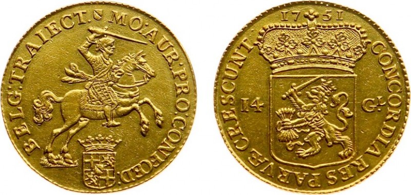 Utrecht Provincie (1581-1795) - Gouden Rijder 1751 (Delm. 970 / CNM 2.43.37) - k...