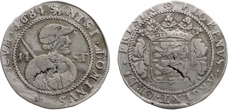 Friesland Provincie (1581-1795) - 1/2 Florijn van 14 Stuivers 1684 (Delm. 1101 /...