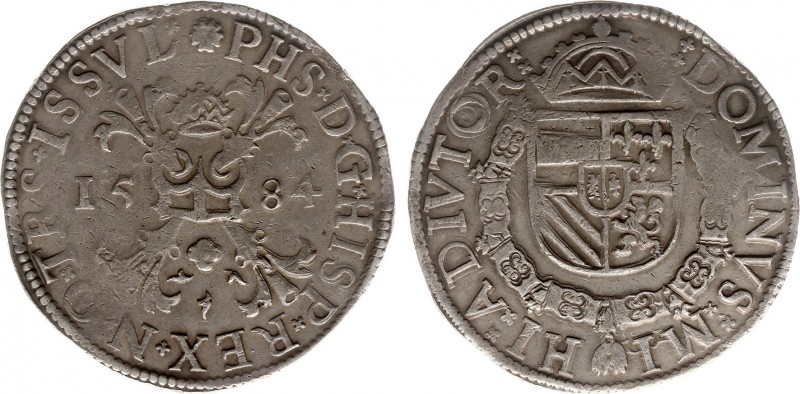 Overijssel Provincie (1581-1795) - Bourgondische Kruisrijksdaalder 1584 mmt. Roo...