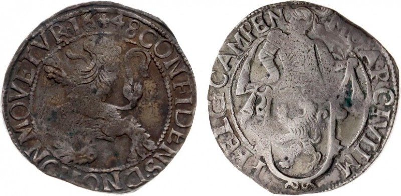 Overijsselse Steden - Kampen - Leeuwendaalder 1648 mmt. Lelie (CNM 2.30.37 / Del...