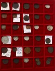 Cassette met leuke selectie koperen munten Provinciaal 16e-18e eeuw wo. Penningen, Duiten, Oorden + iets provinciaal zilver kleingeld en 1/2 VOC Duite...