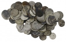Doosje munten Provinciaal met vnl. Bezemstuivers, Dubbele (Wapen) Stuivers, etc. - wisselende kwaliteit - Totaal ca. 117 ex.