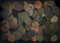 Doosje munten Provinciaal koper met vnl. Duiten in matige kwaliteit - Totaal ca. 120 stuks