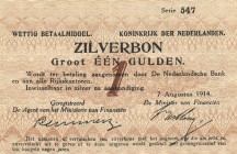 Netherlands - 1 Gulden 1914 Zilverbon (Mev. 01-1c / AV 1.1c) - serie 547 - ZF/PR