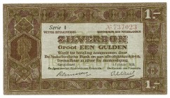 Netherlands - 1 Gulden 1920 Zilverbon met 1 serieletter (Mev. 03-1a / AV 3.1a / PL3.a) - ZF