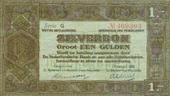 Netherlands - 1 Gulden 1920 Zilverbon met 1 serieletter (Mev. 03-1a / AV 3.1a / PL3.a) - ZF/PR