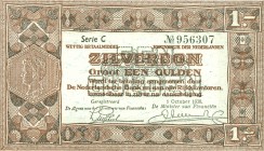 Netherlands - 1 Gulden 1938 Zilverbon (Mev. 04-1a / AV 4.1a) - serie C - UNC