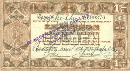 Netherlands - 1 Gulden 1938 Zilverbon (Mev. 04-1b / AV 4.1b) - met de hand geschreven Ingetrokken Buiten Omloop gesteld. + stempel De Nederlandsche Ba...