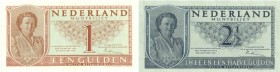 Netherlands - 1 Gulden en 2½ Gulden 1949 Muntbiljet (Mev. 07-1a, Mev. 16-1b ) - UNC / Totaal 2 stuks