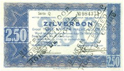 Netherlands - 2½ Gulden 1938 Zilverbon (Mev. 13-1a / AV 11.1a) - buiten omloop gestempeld (BO3.a.4) - UNC-