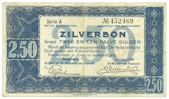 Netherlands - 2½ Gulden 1938 Zilverbon (Mev. 13-1b / AV 11.1a) - complete serie A-Z, 25 stuks (de I is nooit aangemaakt) - ZG tot ZF
