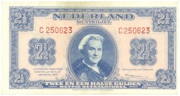 Netherlands - 2½ Gulden 1945 Muntbiljet (Mev. 15-1a / AV 13.1a.1) - PR+